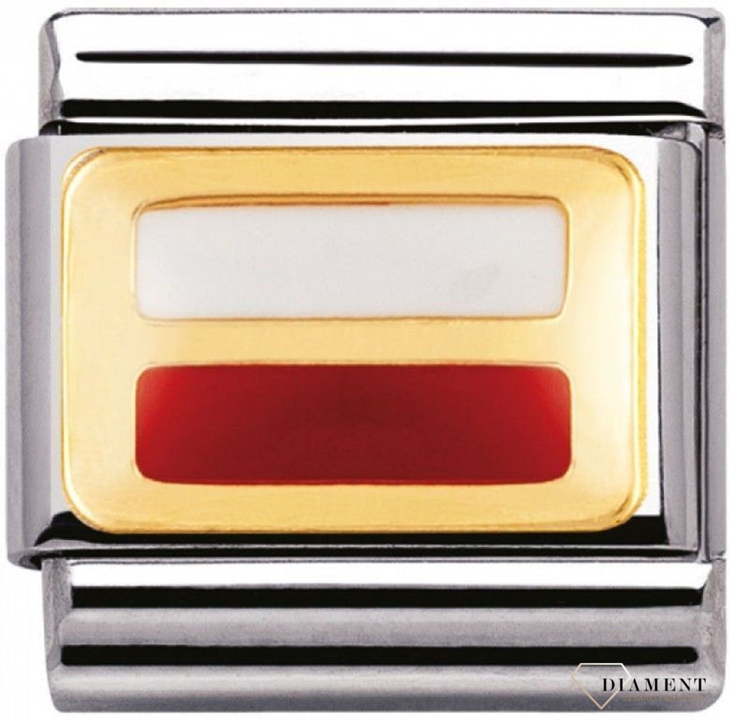 Nomination - Link 18K zawieszka złoto 'Flaga Polski' 030234 16 biżuteria nomination nomination zawieszki nomination baza.jpg